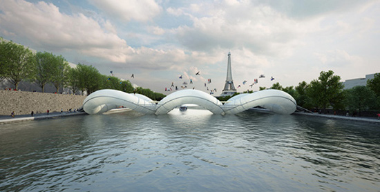 Trampoline Bridge River Seine